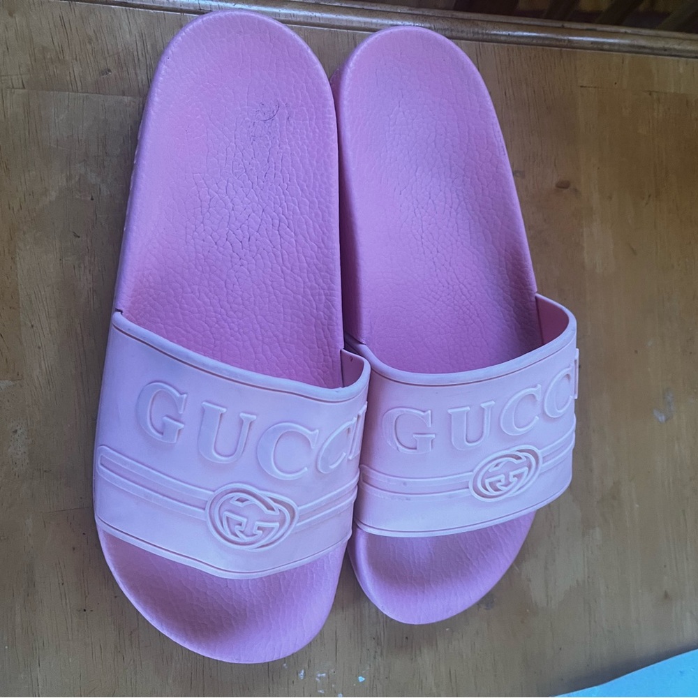 Gucci Light Pink Slide Sandals